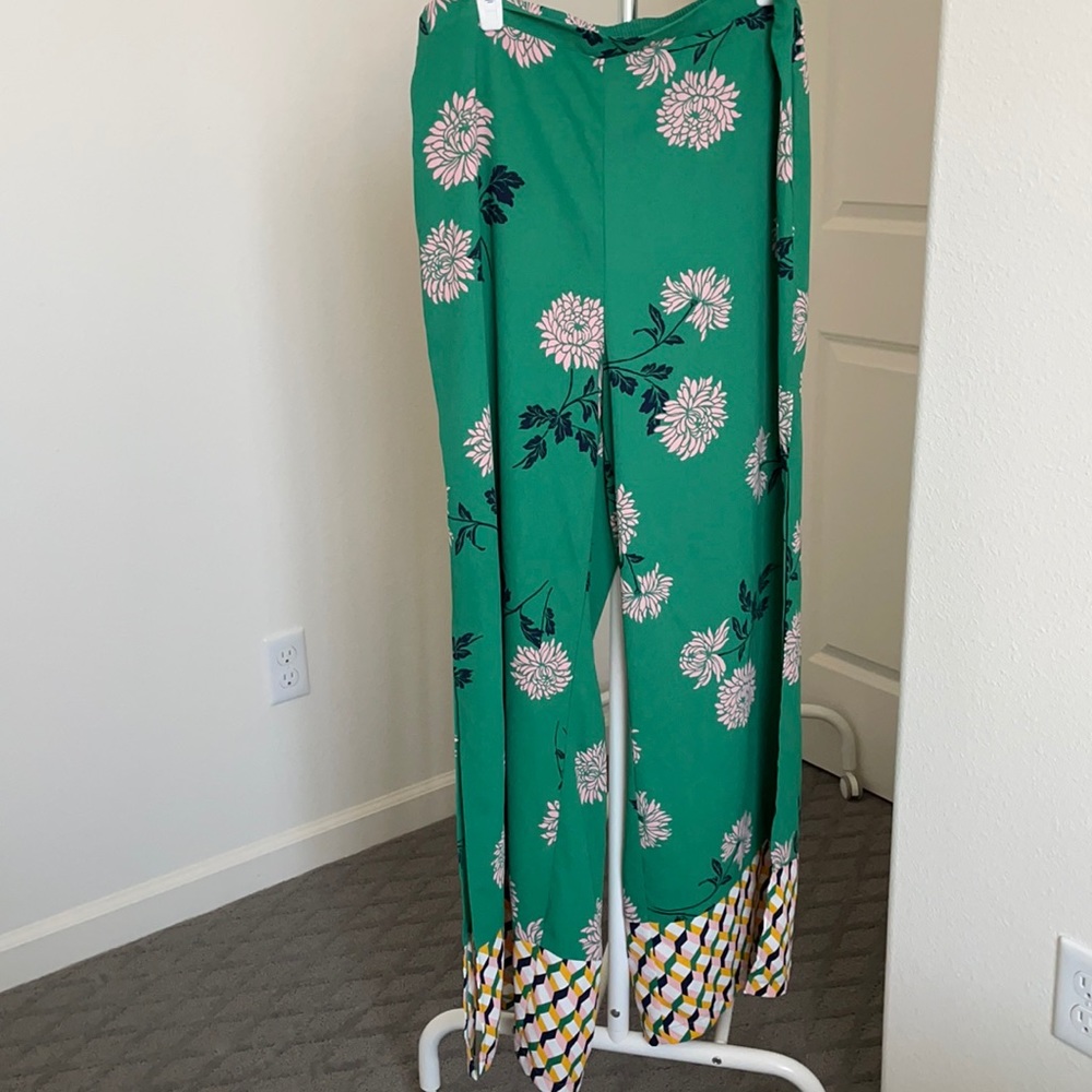 Wide Leg Pants with High Leg Slits